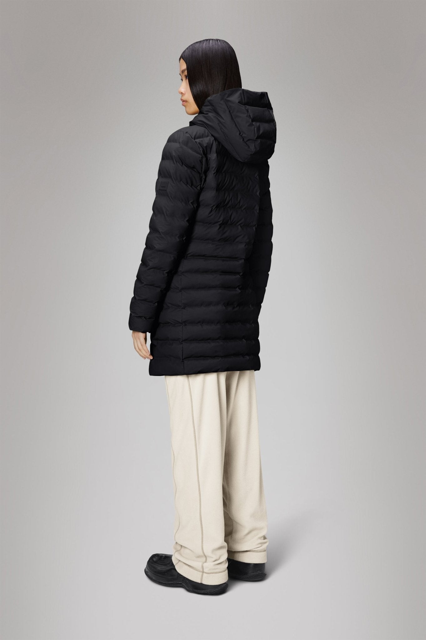 RAINS LOHJA Long Puffer Curve Jacket W3T3 - Boutique Bubbles