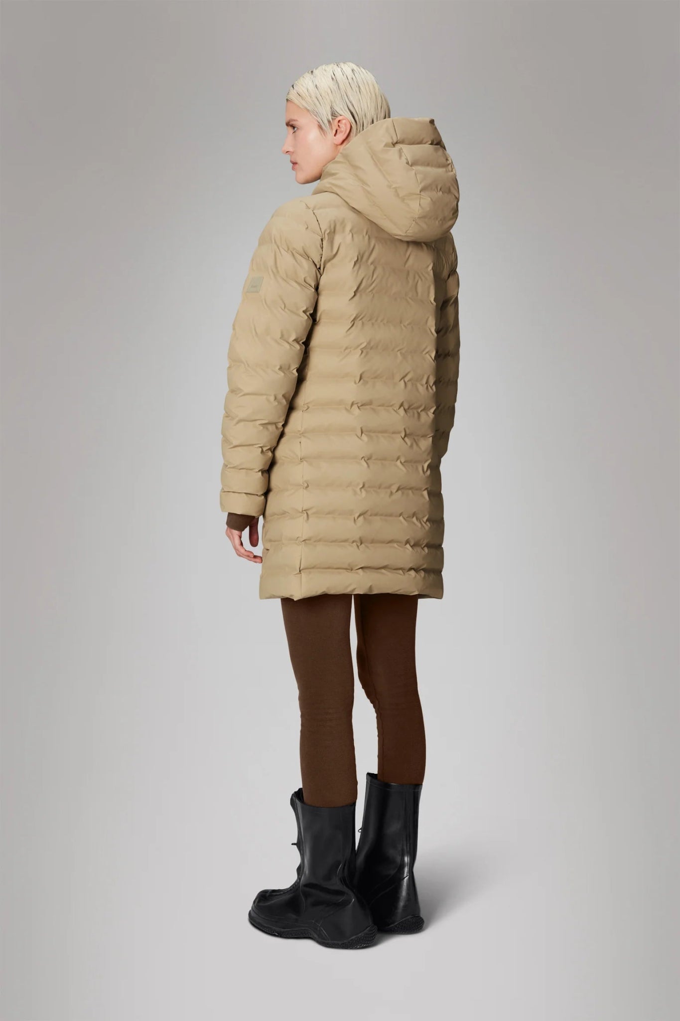 RAINS LOHJA Long Puffer Curve Jacket W3T3 - Boutique Bubbles