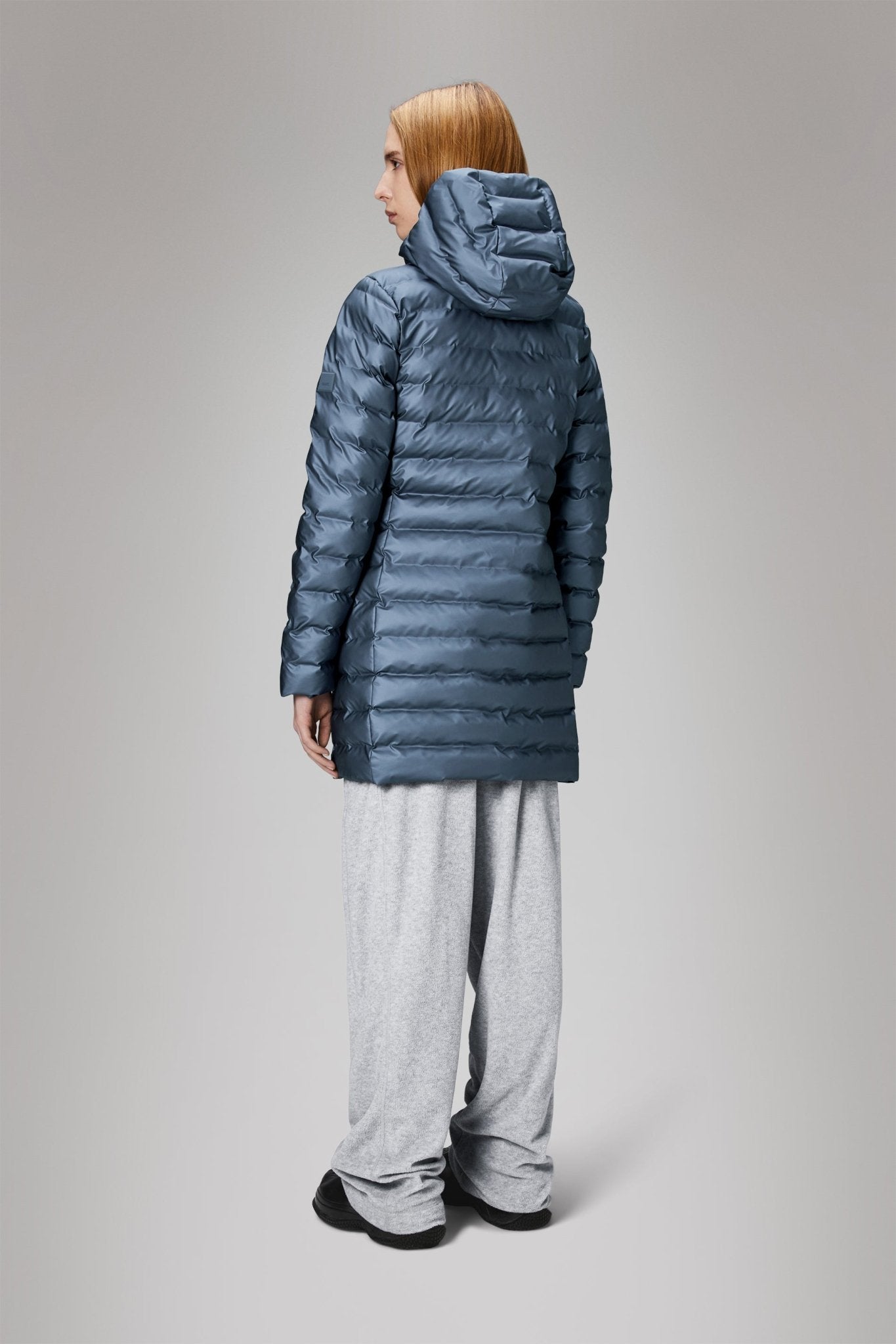 RAINS LOHJA Long Puffer Curve Jacket W3T3 - Boutique Bubbles