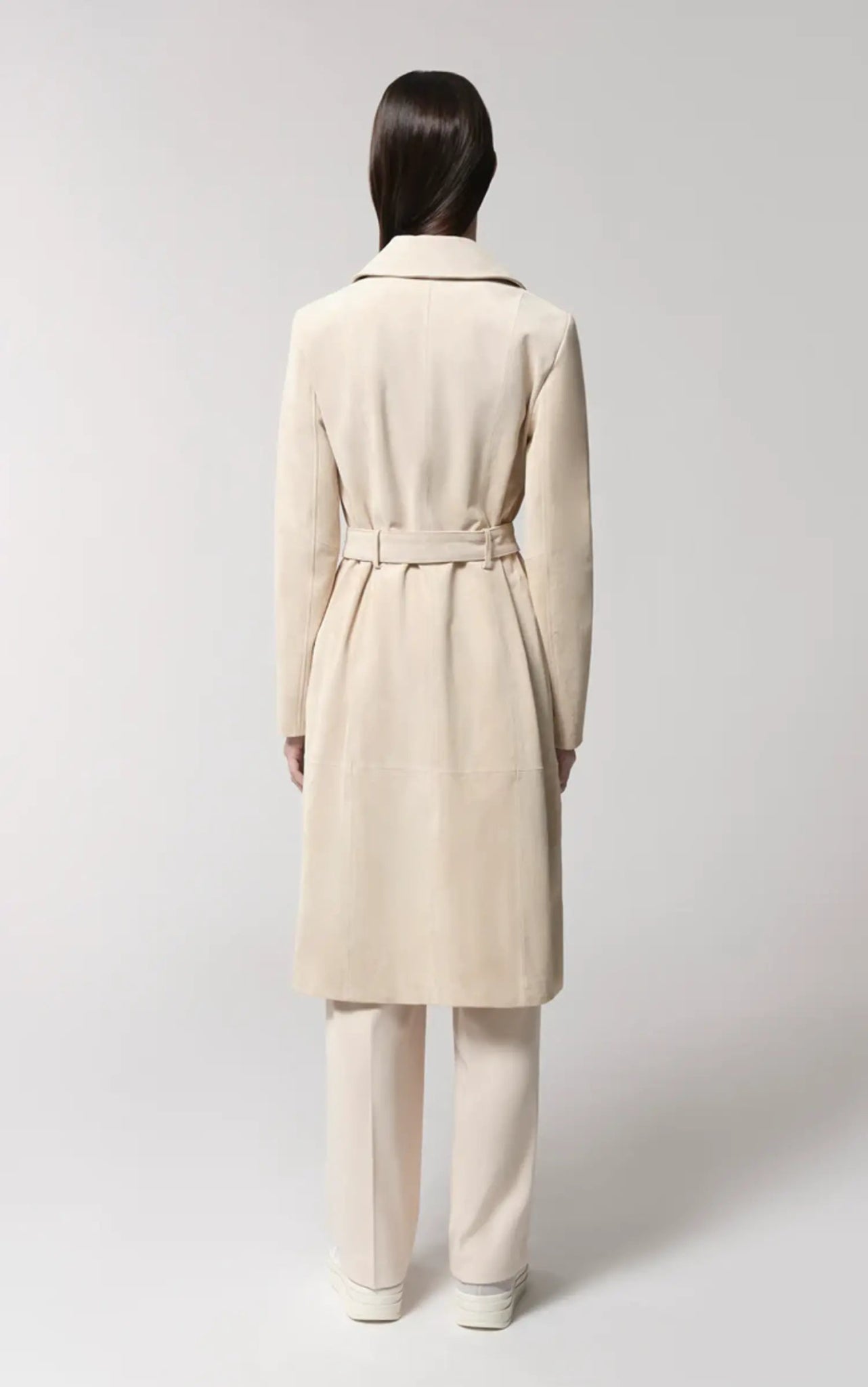 SOIA&KYO ALEXIS - N - Slim - Fit Suede Trench Coat - Boutique Bubbles