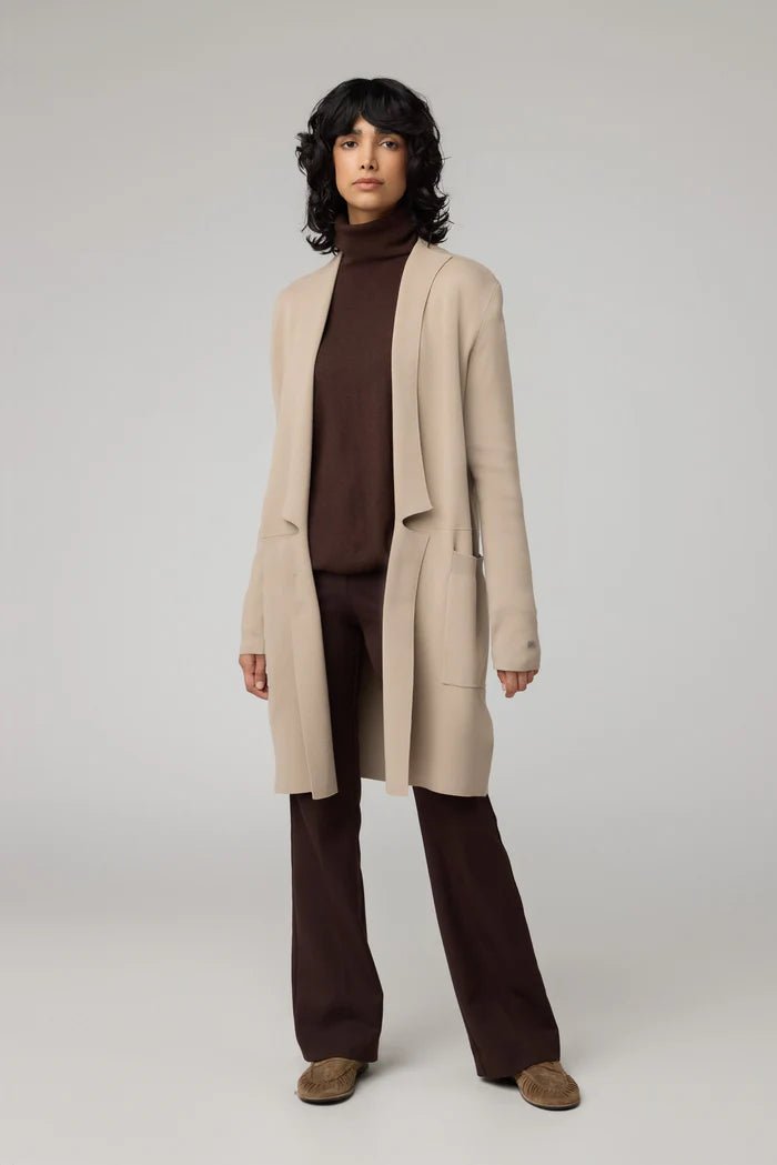 SOIA&KYO BENELA - Mid - Thigh - length Sustainable Coatigan With Lapels - Boutique Bubbles