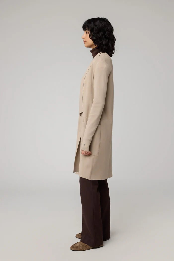 SOIA&KYO BENELA - Mid - Thigh - length Sustainable Coatigan With Lapels - Boutique Bubbles