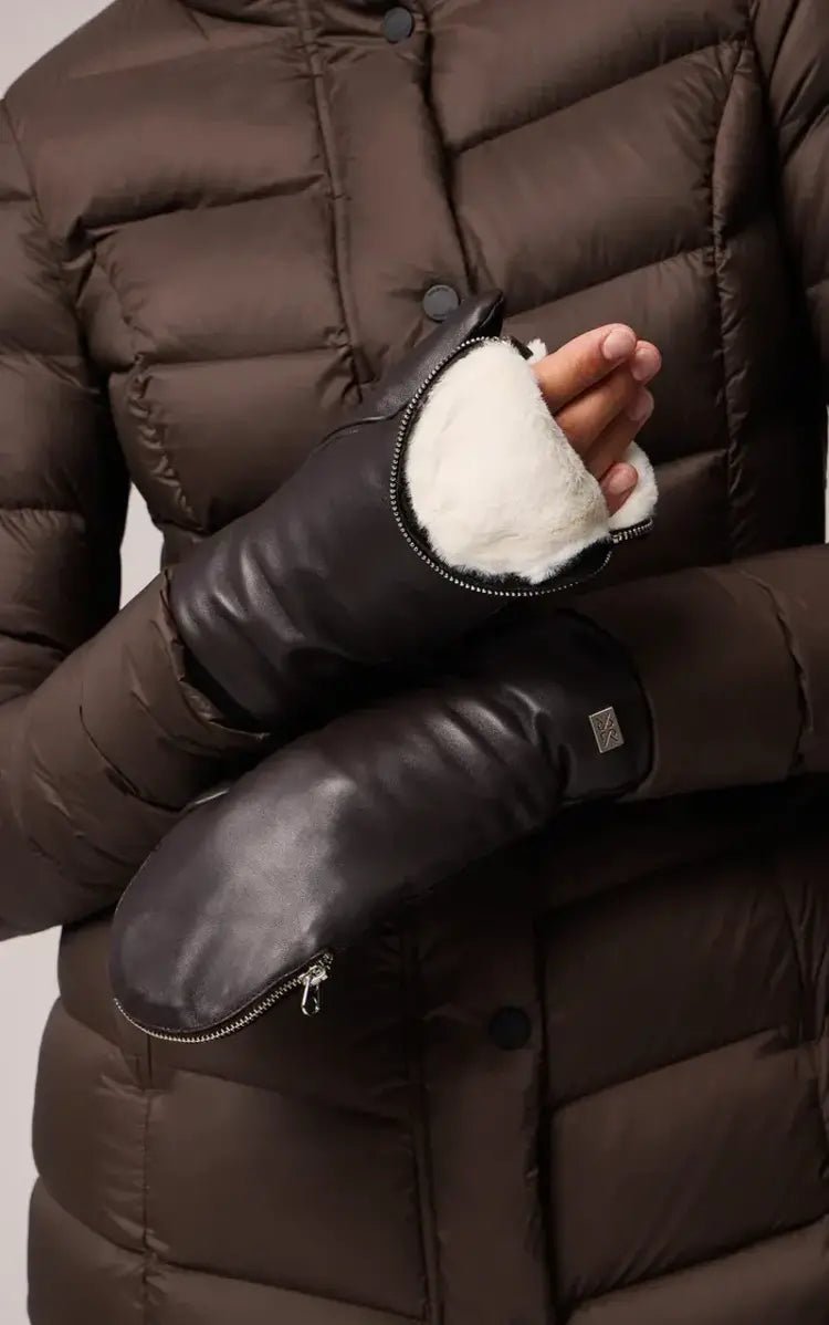 SOIA&KYO BETRICE - Faux Fur - Lined Leather Gloves - Boutique Bubbles