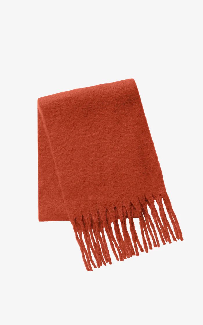 SOIA&KYO BEV - Faux Mohair Solid Scarf With Fringed Edge - Boutique Bubbles