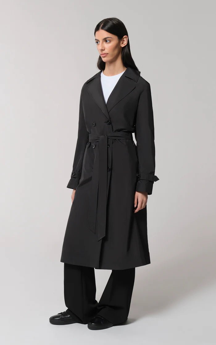 SOIA&KYO BLAIRE - Semi-Fitted Double-Breasted Trench With Shoulder Tabs - Boutique Bubbles