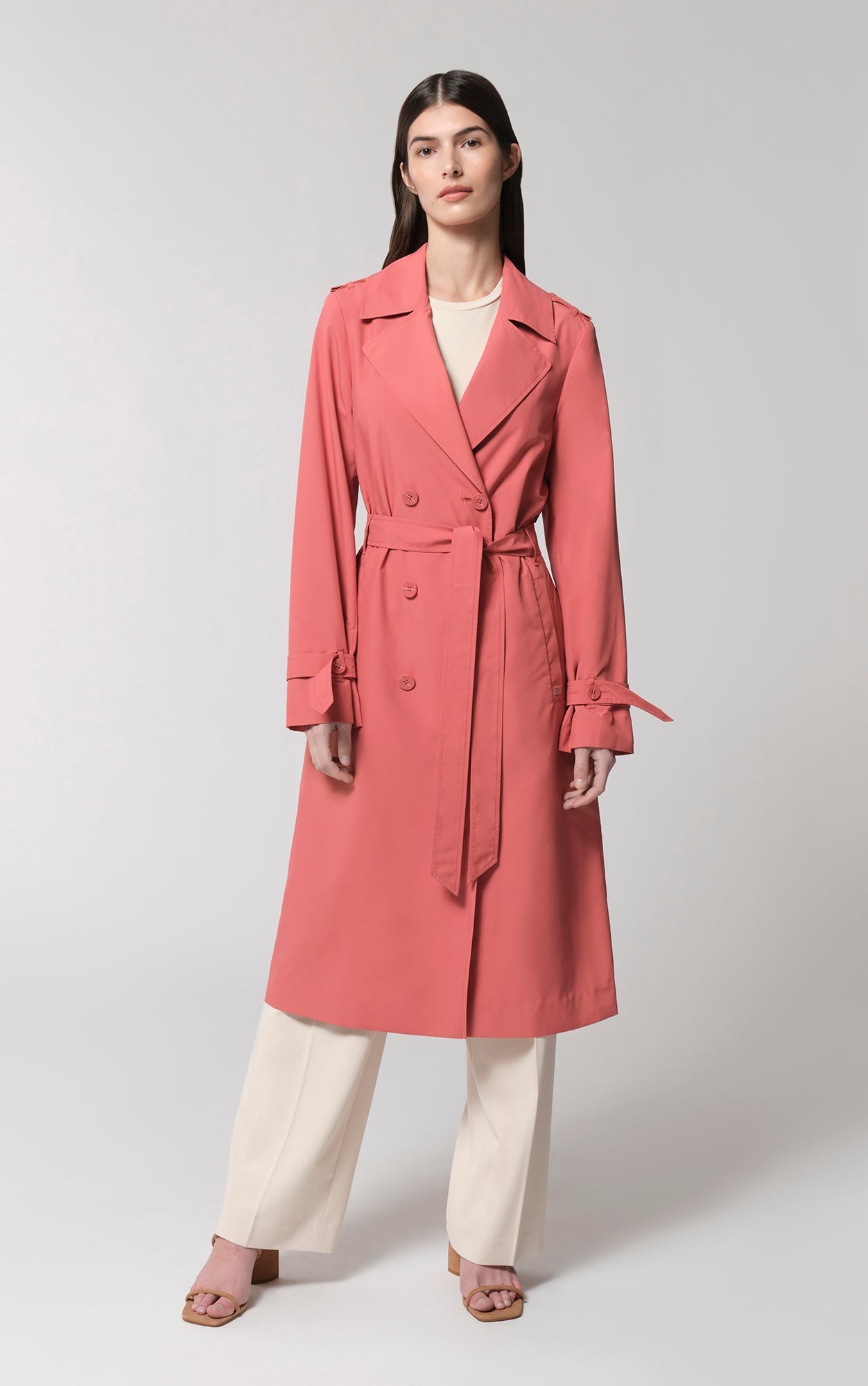 SOIA&KYO BLAIRE - Semi - Fitted Double - Breasted Trench With Shoulder Tabs - Boutique Bubbles