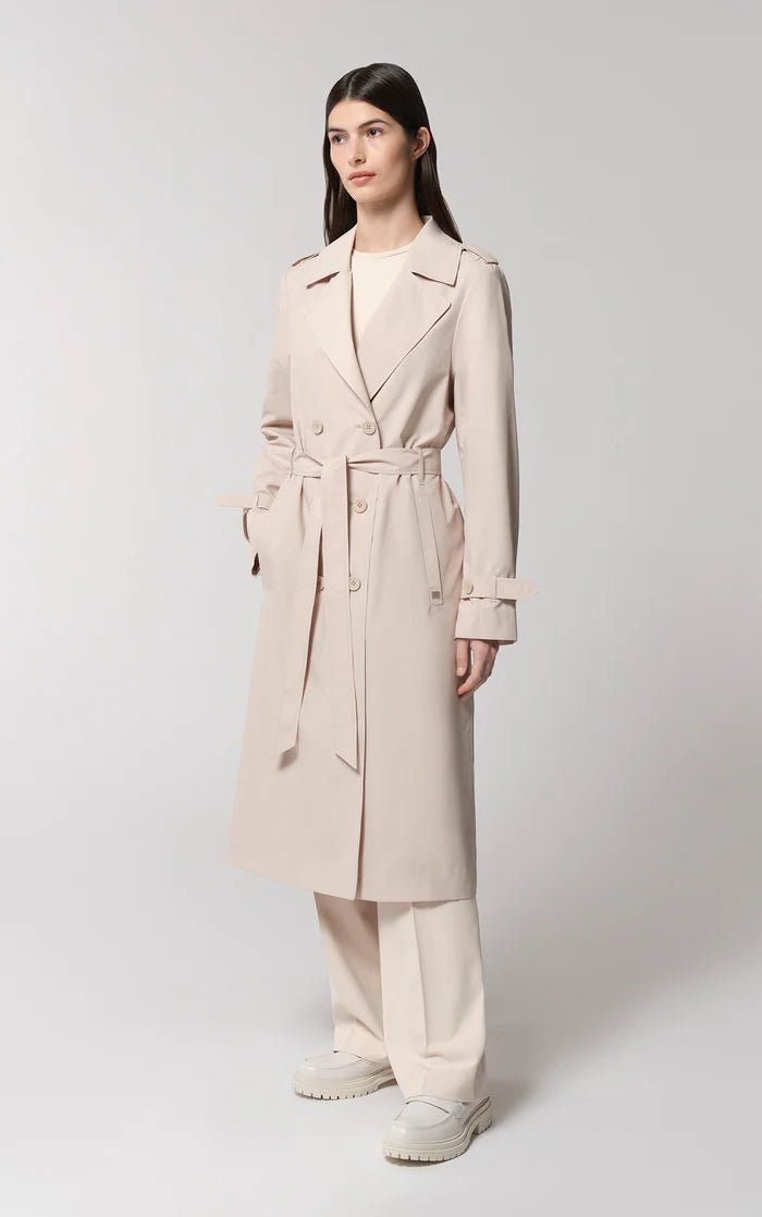 SOIA&KYO BLAIRE - Semi-Fitted Double-Breasted Trench With Shoulder Tabs - Boutique Bubbles