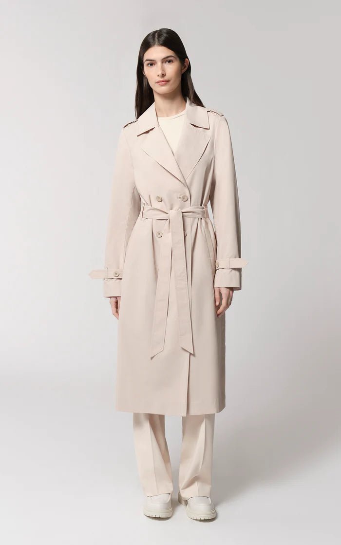 SOIA&KYO BLAIRE - Semi-Fitted Double-Breasted Trench With Shoulder Tabs - Boutique Bubbles