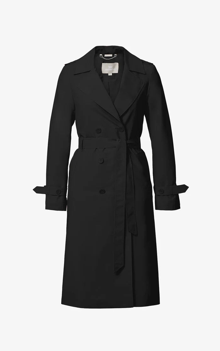 SOIA&KYO BLAIRE - Semi-Fitted Double-Breasted Trench With Shoulder Tabs - Boutique Bubbles