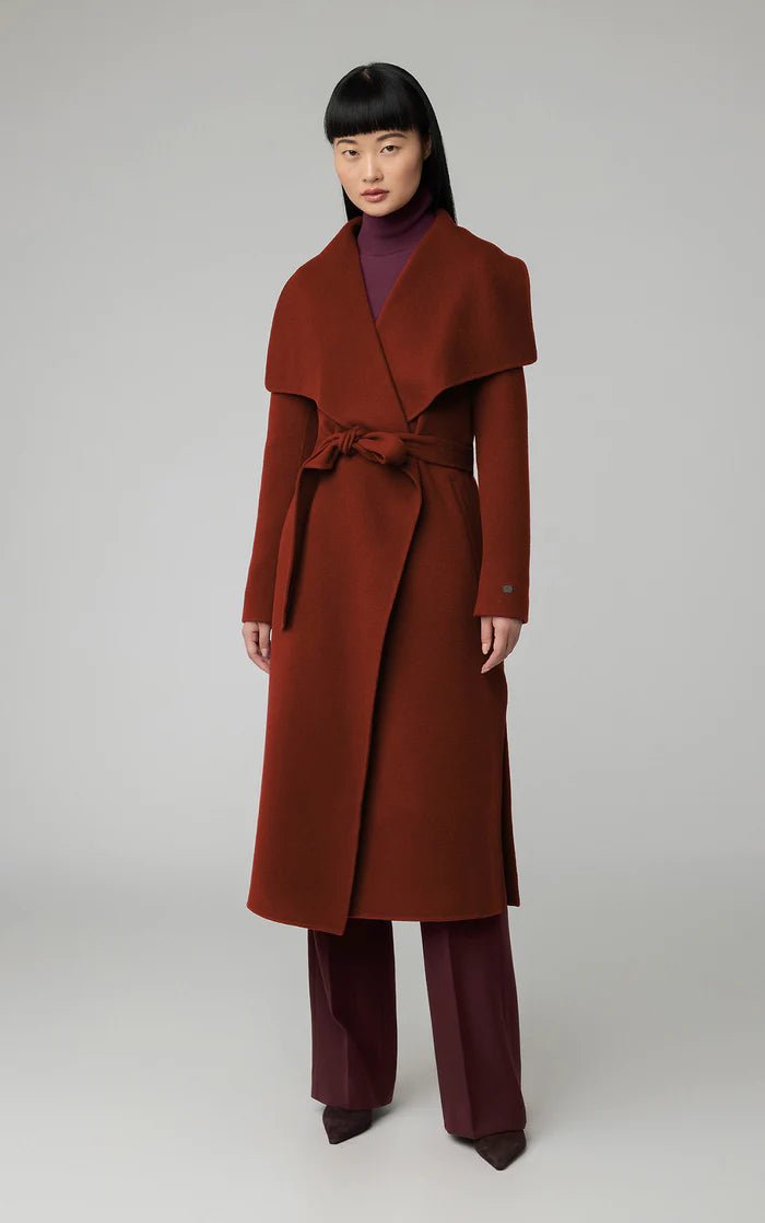 SOIA&KYO BRITTA - Straight - Fit Double Face Wool Coat With Belt - Boutique Bubbles