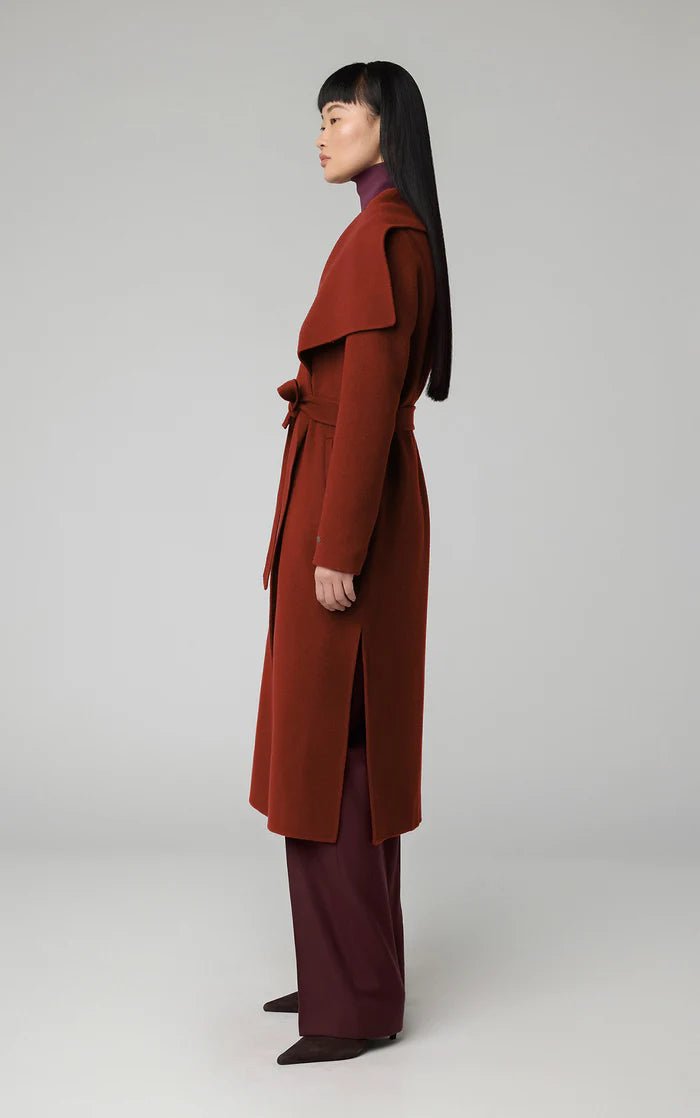 SOIA&KYO BRITTA - Straight - Fit Double Face Wool Coat With Belt - Boutique Bubbles