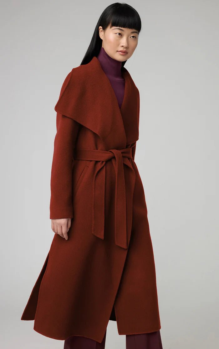 SOIA&KYO BRITTA - Straight - Fit Double Face Wool Coat With Belt - Boutique Bubbles