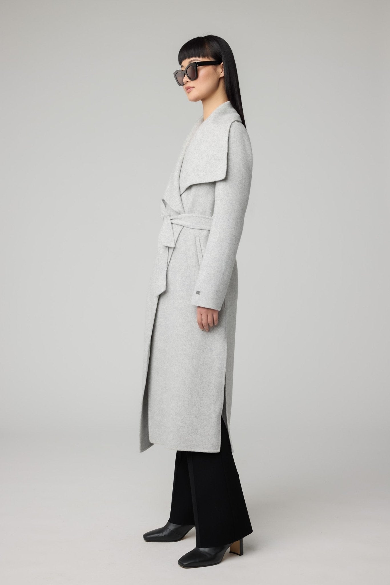 SOIA&KYO BRITTA - Straight - Fit Double Face Wool Coat With Belt - Boutique Bubbles