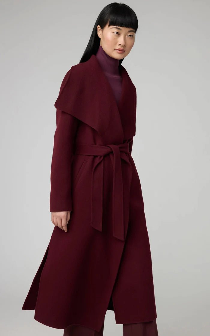 SOIA&KYO BRITTA - Straight - Fit Double Face Wool Coat With Belt - Boutique Bubbles