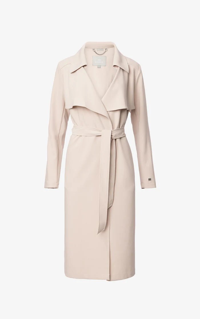 SOIA&KYO DIMITRA - Relaxed-Fit Belted Trench With Shirt Collar - Boutique Bubbles