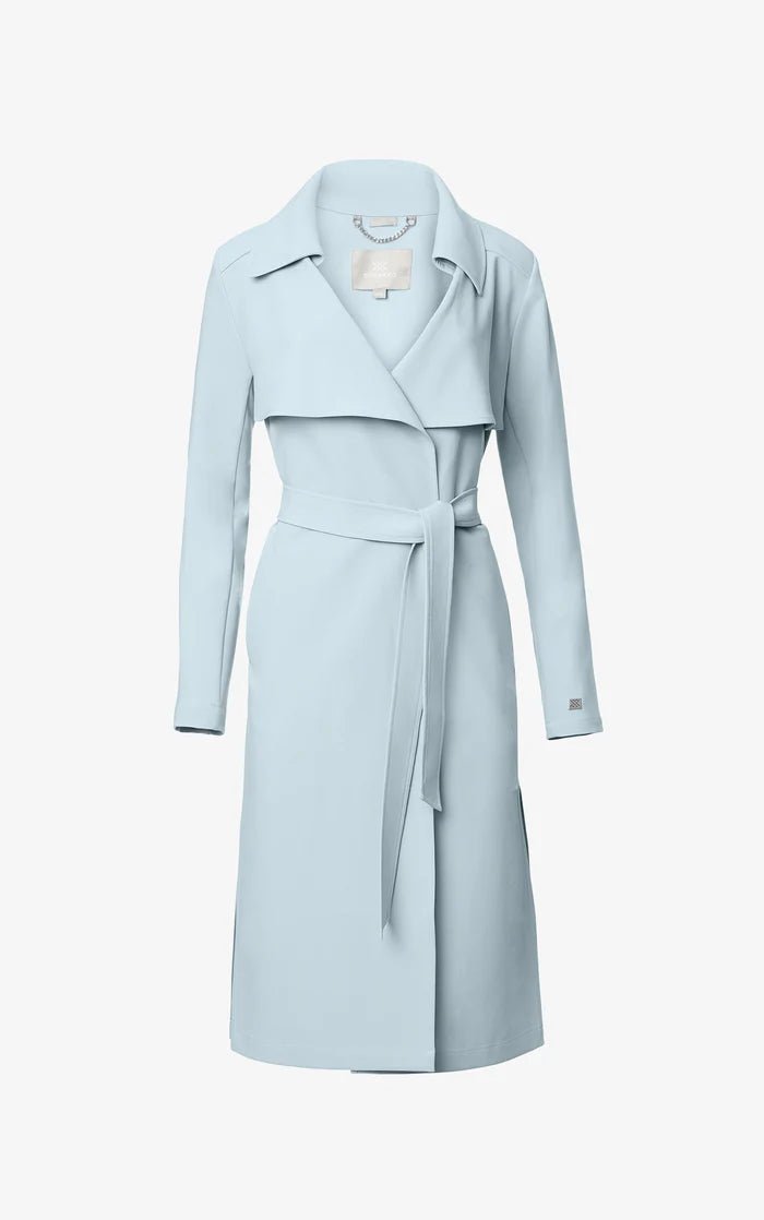 SOIA&KYO DIMITRA - Relaxed-Fit Belted Trench With Shirt Collar - Boutique Bubbles