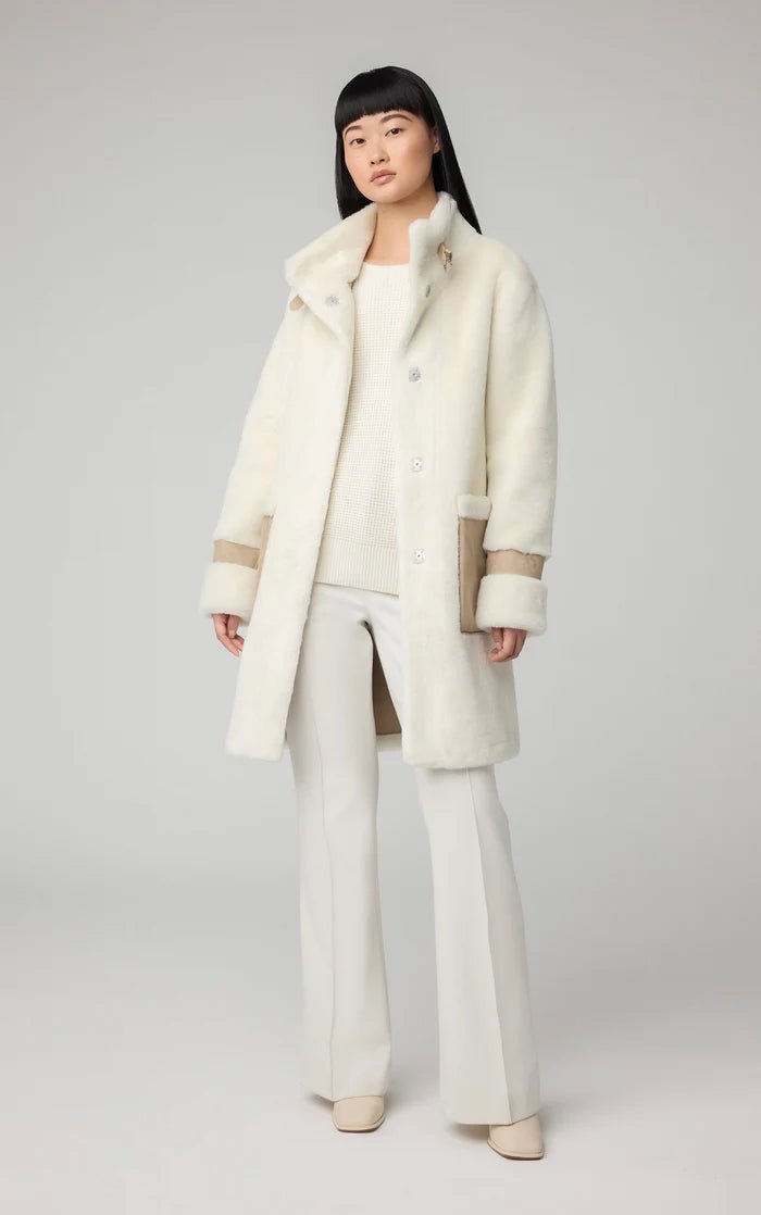 SOIA&KYO FIALA - Straight - Fit Luxe Faux Sherpa Coat - Boutique Bubbles