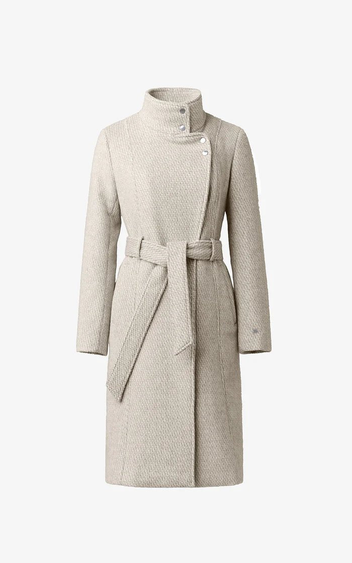 SOIA&KYO GENIE - Semi - Fitted Novelty Wool Coat With Belt - Boutique Bubbles