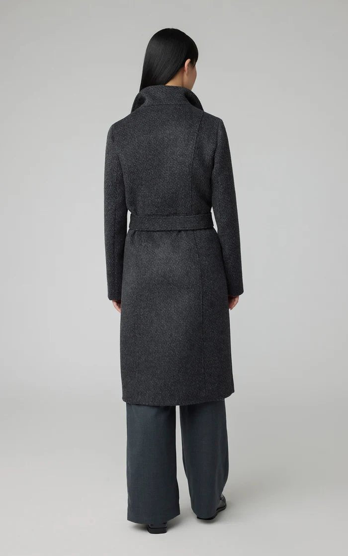 SOIA&KYO GENIE - Semi - Fitted Novelty Wool Coat With Belt - Boutique Bubbles