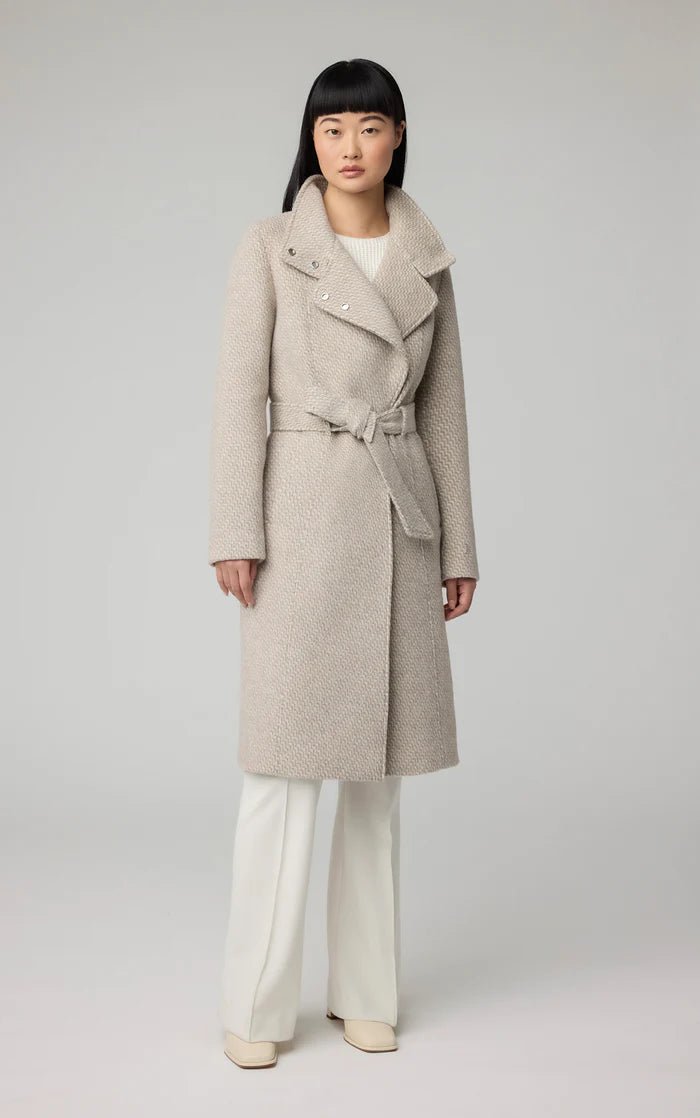 SOIA&KYO GENIE - Semi - Fitted Novelty Wool Coat With Belt - Boutique Bubbles