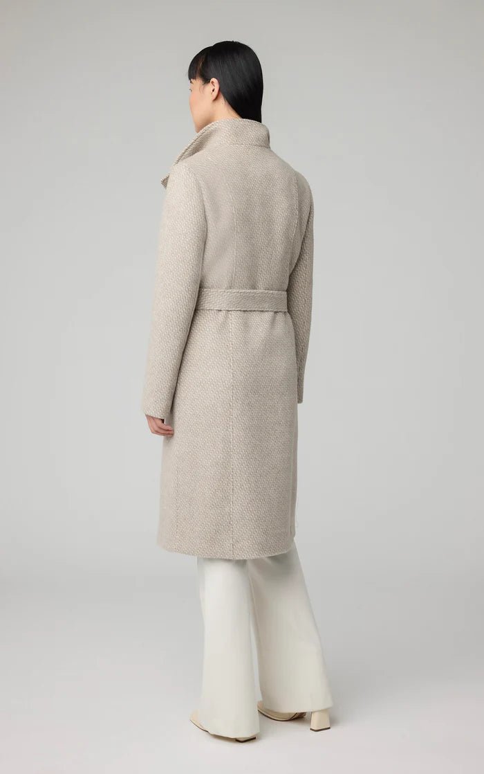 SOIA&KYO GENIE - Semi - Fitted Novelty Wool Coat With Belt - Boutique Bubbles