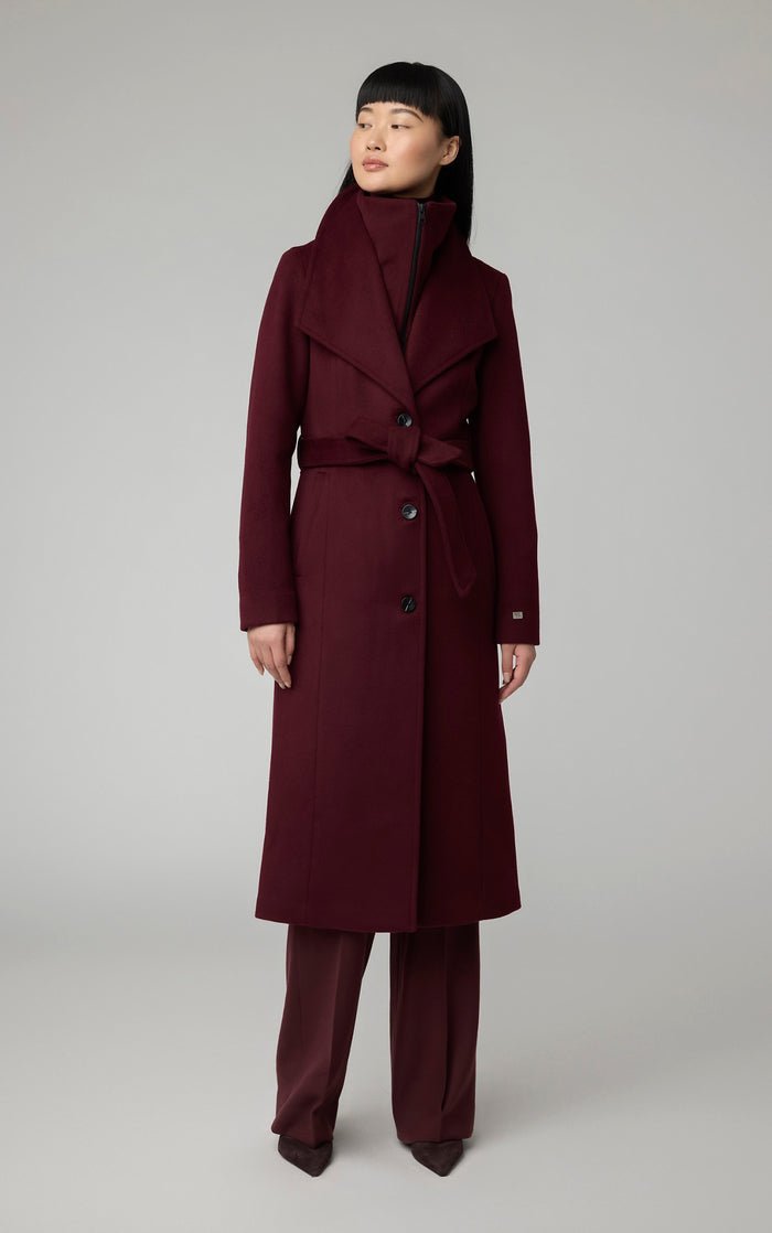 SOIA&KYO ILANA - Slim - Fit Classic Wool Coat With Bib Collar - Boutique Bubbles