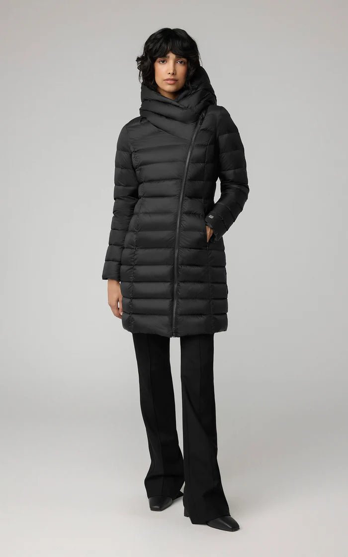 SOIA&KYO KARELLE - TD - Sustainable Slim - Fit Lightweight Down Coat With Hood - Boutique Bubbles