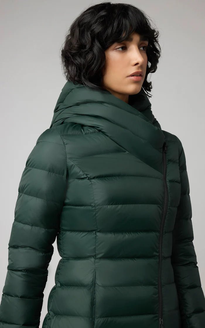 SOIA&KYO KARELLE - TD - Sustainable Slim - Fit Lightweight Down Coat With Hood - Boutique Bubbles