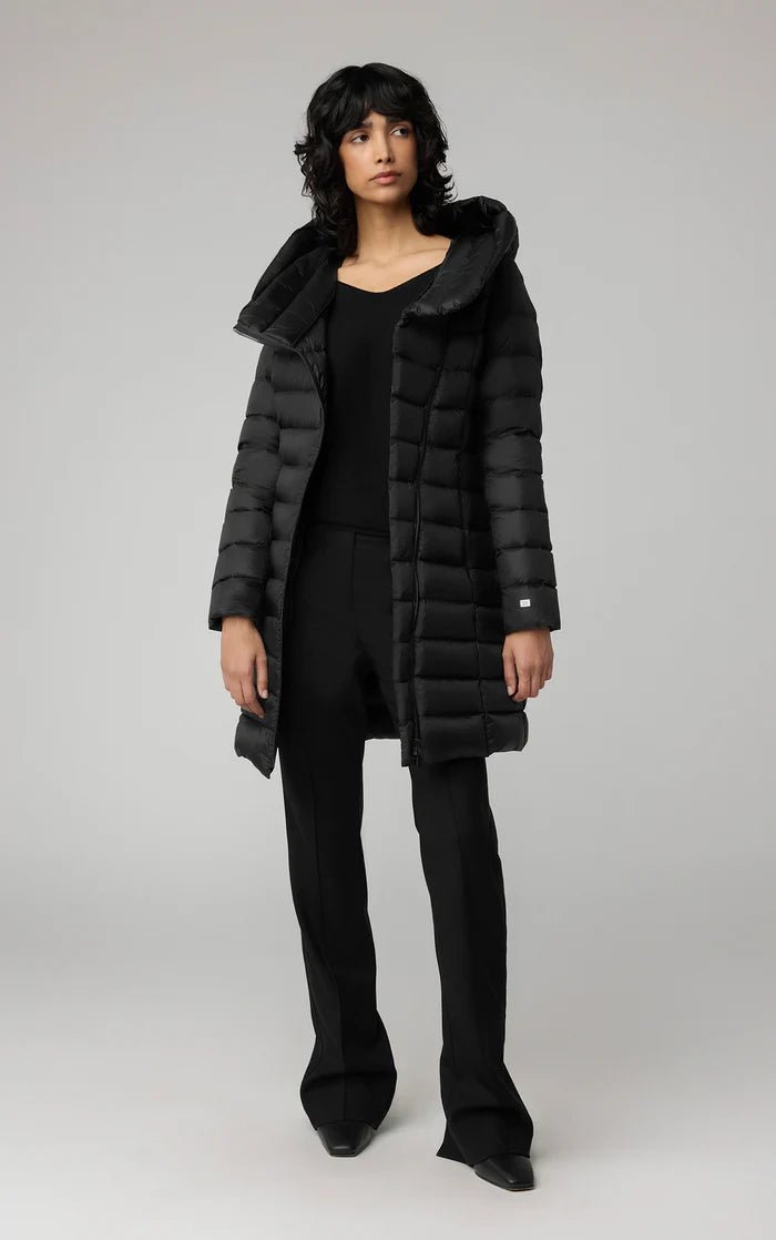 SOIA&KYO KARELLE - TD - Sustainable Slim - Fit Lightweight Down Coat With Hood - Boutique Bubbles