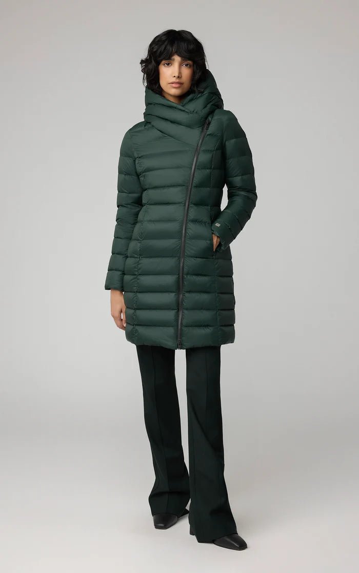 SOIA&KYO KARELLE - TD - Sustainable Slim - Fit Lightweight Down Coat With Hood - Boutique Bubbles