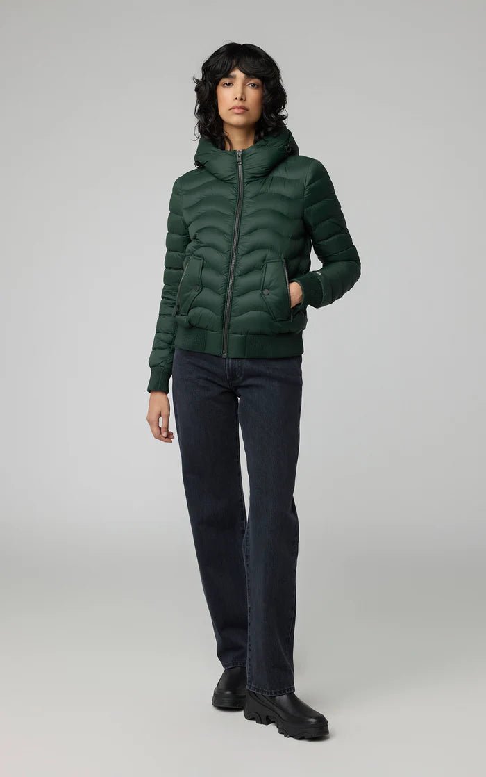 SOIA&KYO SENNA - V - Sustainable Lightweight Down Bomber With Hood - Boutique Bubbles