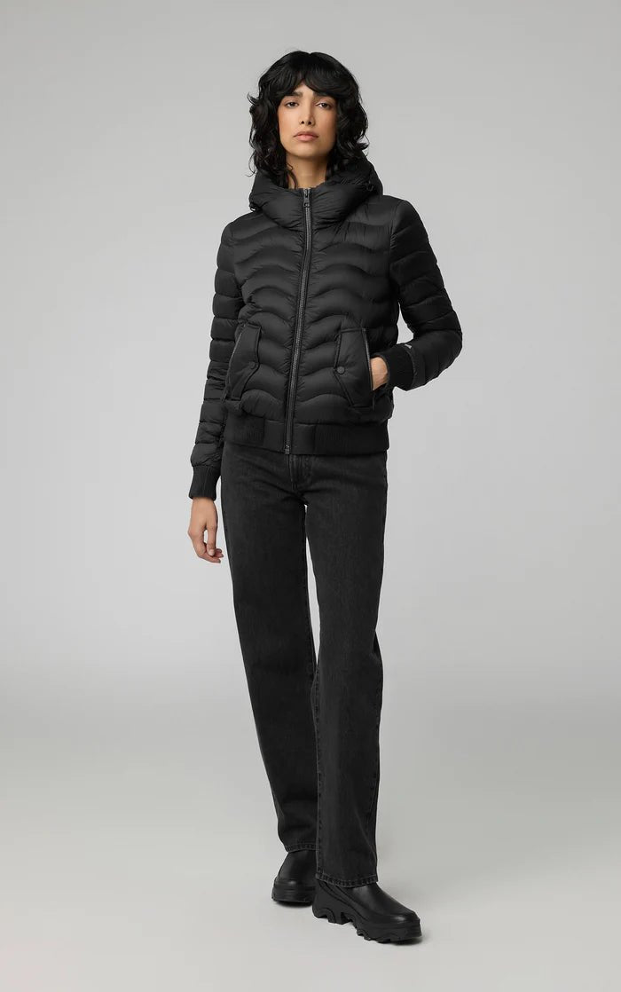 SOIA&KYO SENNA - V - Sustainable Lightweight Down Bomber With Hood - Boutique Bubbles