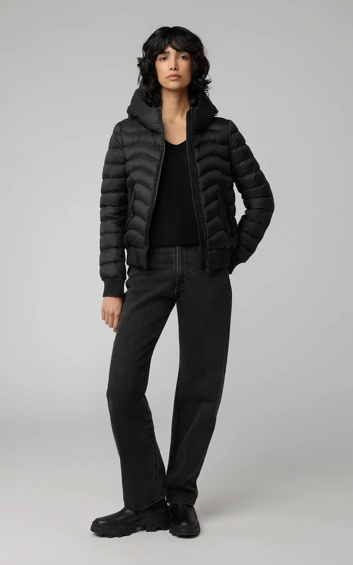 SOIA&KYO SENNA - V - Sustainable Lightweight Down Bomber With Hood - Boutique Bubbles