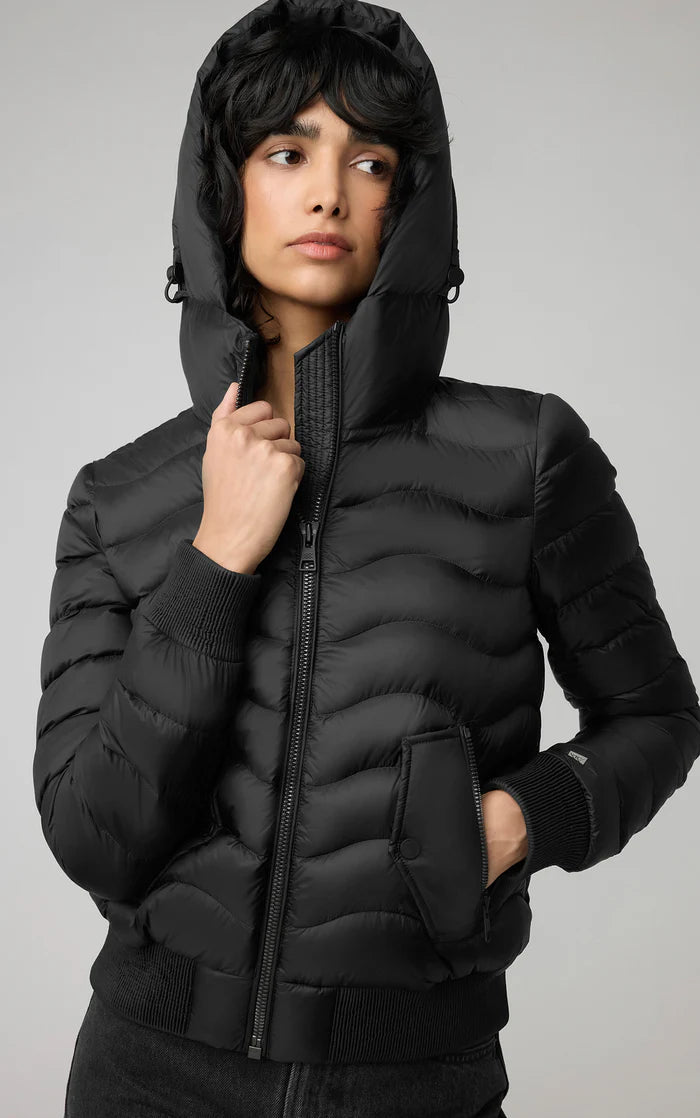 SOIA&KYO SENNA - V - Sustainable Lightweight Down Bomber With Hood - Boutique Bubbles