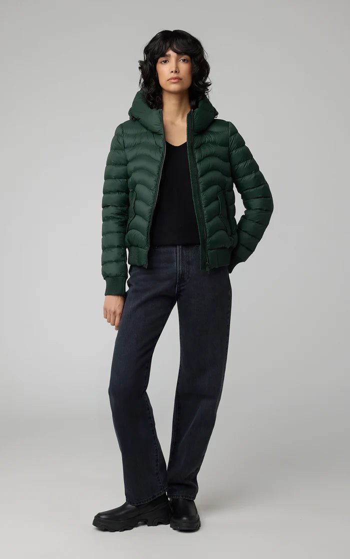 SOIA&KYO SENNA - V - Sustainable Lightweight Down Bomber With Hood - Boutique Bubbles