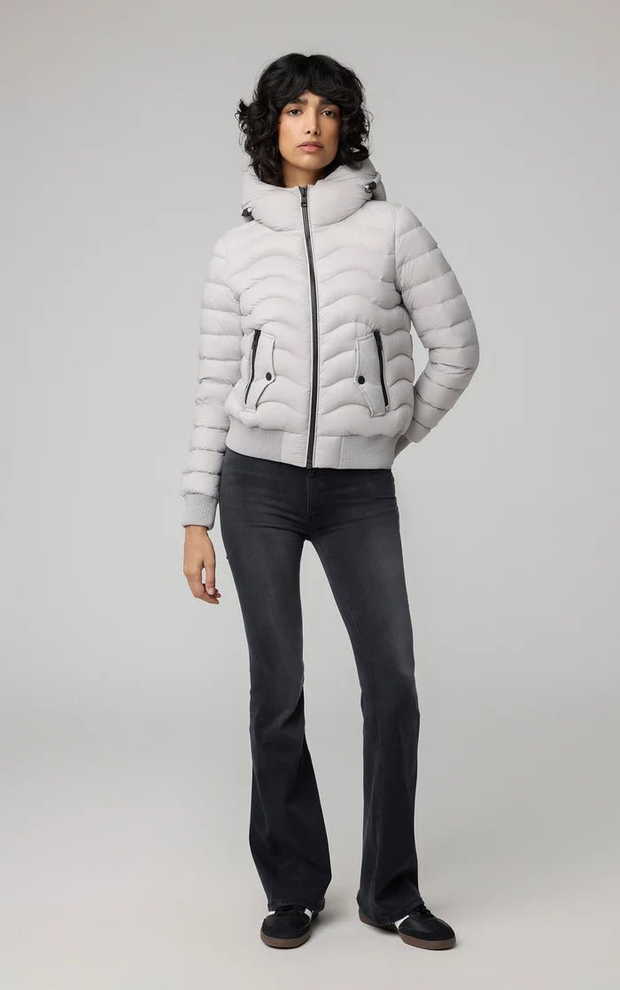 SOIA&KYO SENNA - V - Sustainable Lightweight Down Bomber With Hood - Boutique Bubbles