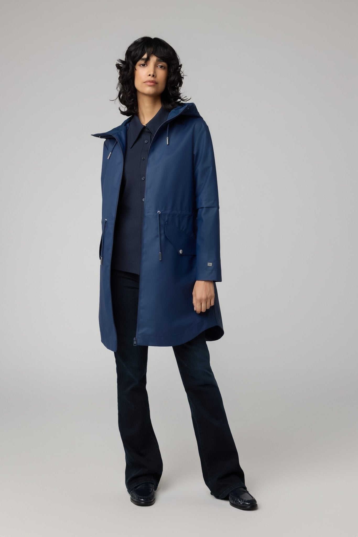 SOIA&KYO SOPHIE - Relaxed A - Line Raincoat With Hood - Boutique Bubbles