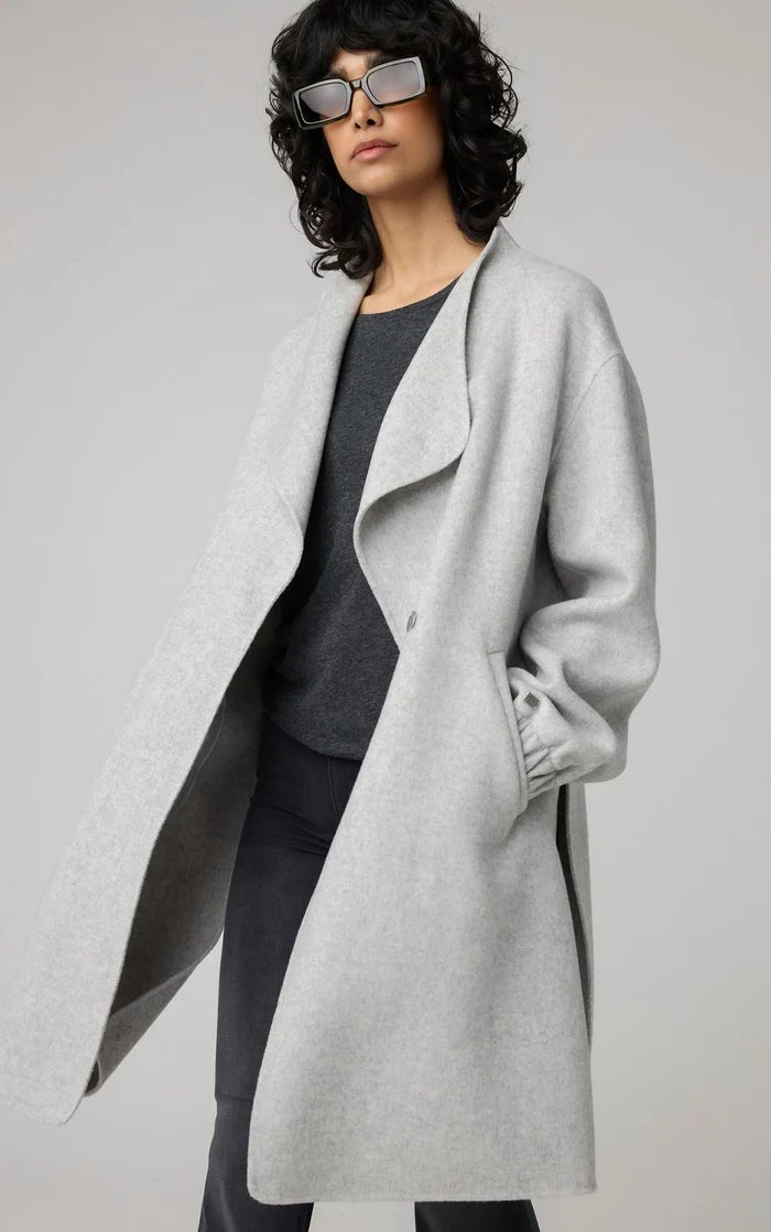 SOIA&KYO SUZIE - Relaxed - Fit Double Face Wool Martingale Coat - Boutique Bubbles