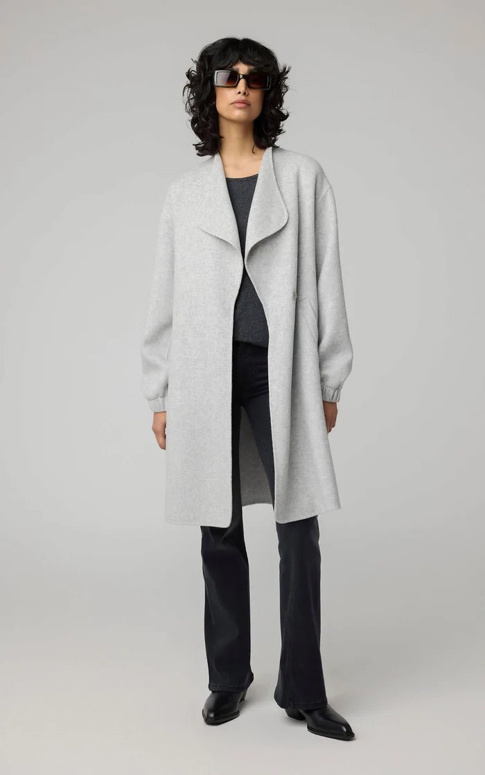 SOIA&KYO SUZIE - Relaxed - Fit Double Face Wool Martingale Coat - Boutique Bubbles