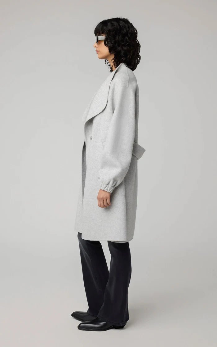 SOIA&KYO SUZIE - Relaxed - Fit Double Face Wool Martingale Coat - Boutique Bubbles