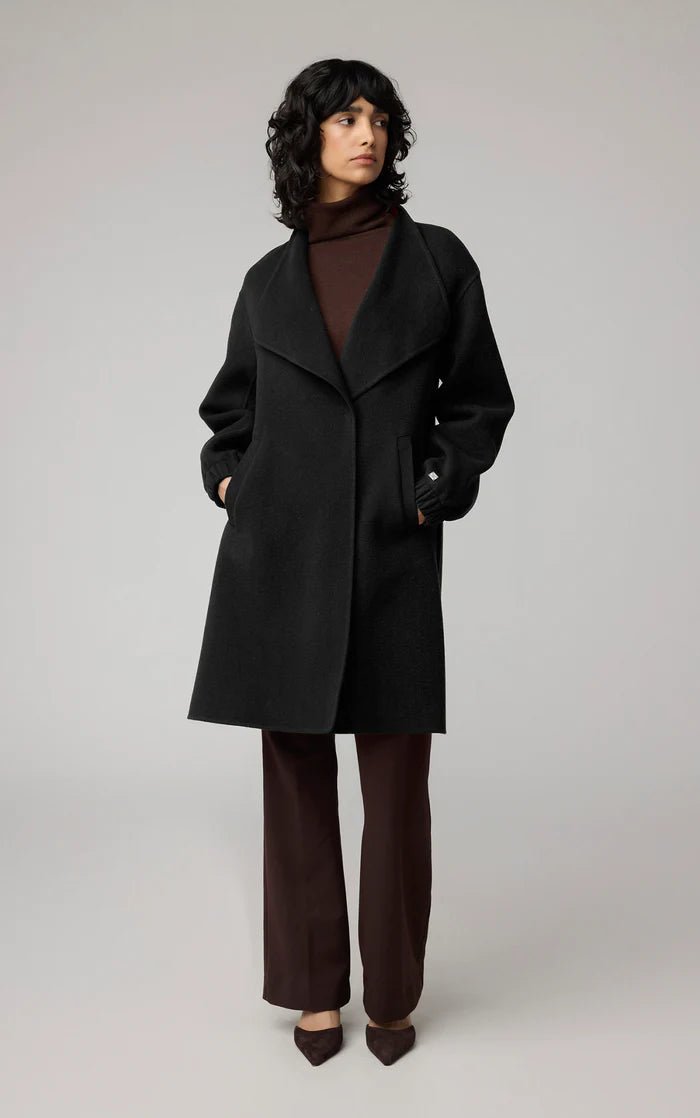 SOIA&KYO SUZIE - Relaxed - Fit Double Face Wool Martingale Coat - Boutique Bubbles