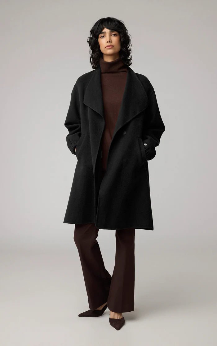 SOIA&KYO SUZIE - Relaxed - Fit Double Face Wool Martingale Coat - Boutique Bubbles