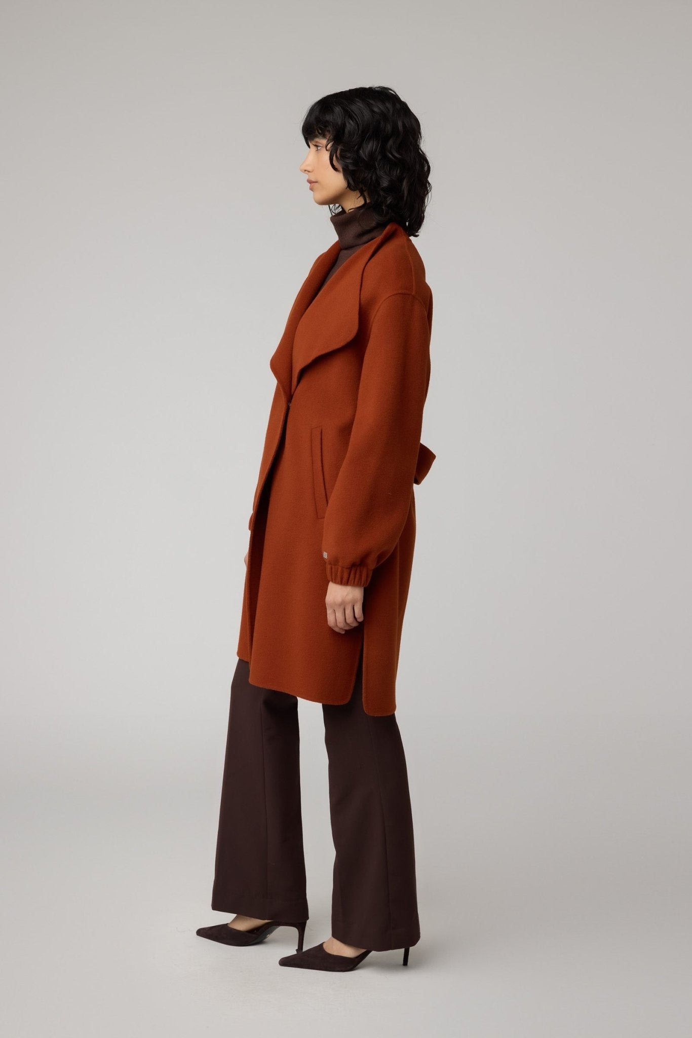 SOIA&KYO SUZIE - Relaxed - Fit Double Face Wool Martingale Coat - Boutique Bubbles