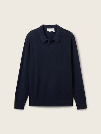 TOM TAILOR - Cosy Structured Knit Polo - 1043193 - Boutique Bubbles