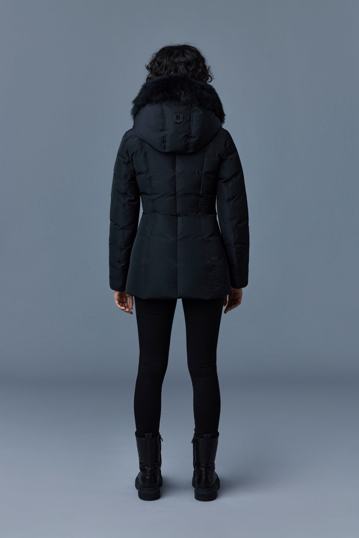 MACKAGE ADALI-SH down coat with sheepskin signature mackage collar - Boutique Bubbles