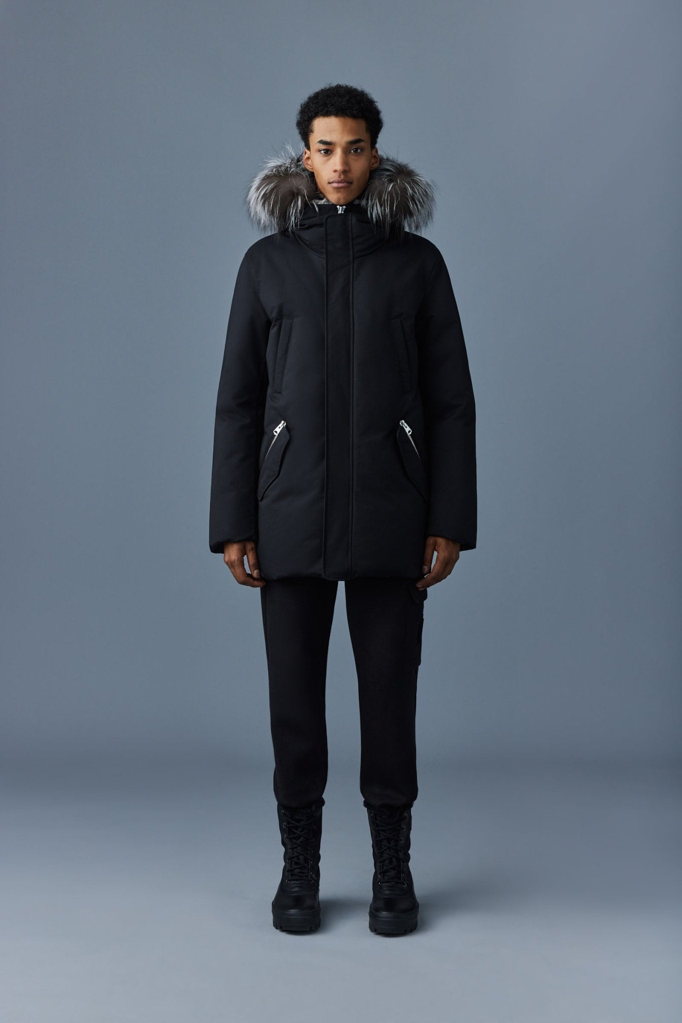 MACKAGE EDWARD-X hip length down winter parka with fur - Boutique Bubbles