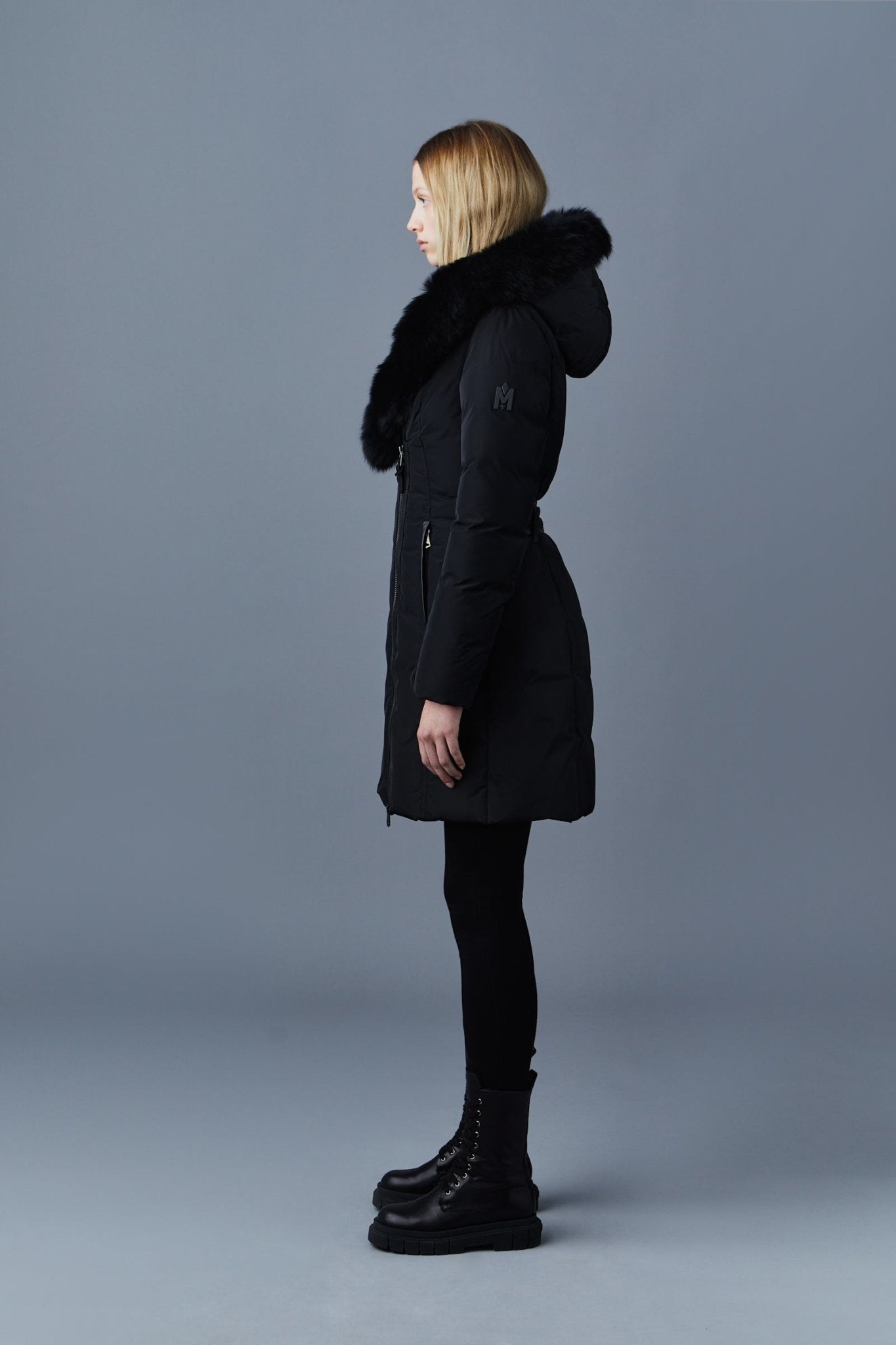 MACKAGE KAY-BX-down-coat-with-blue-fox-fur-signature-mackage-collar - Boutique Bubbles