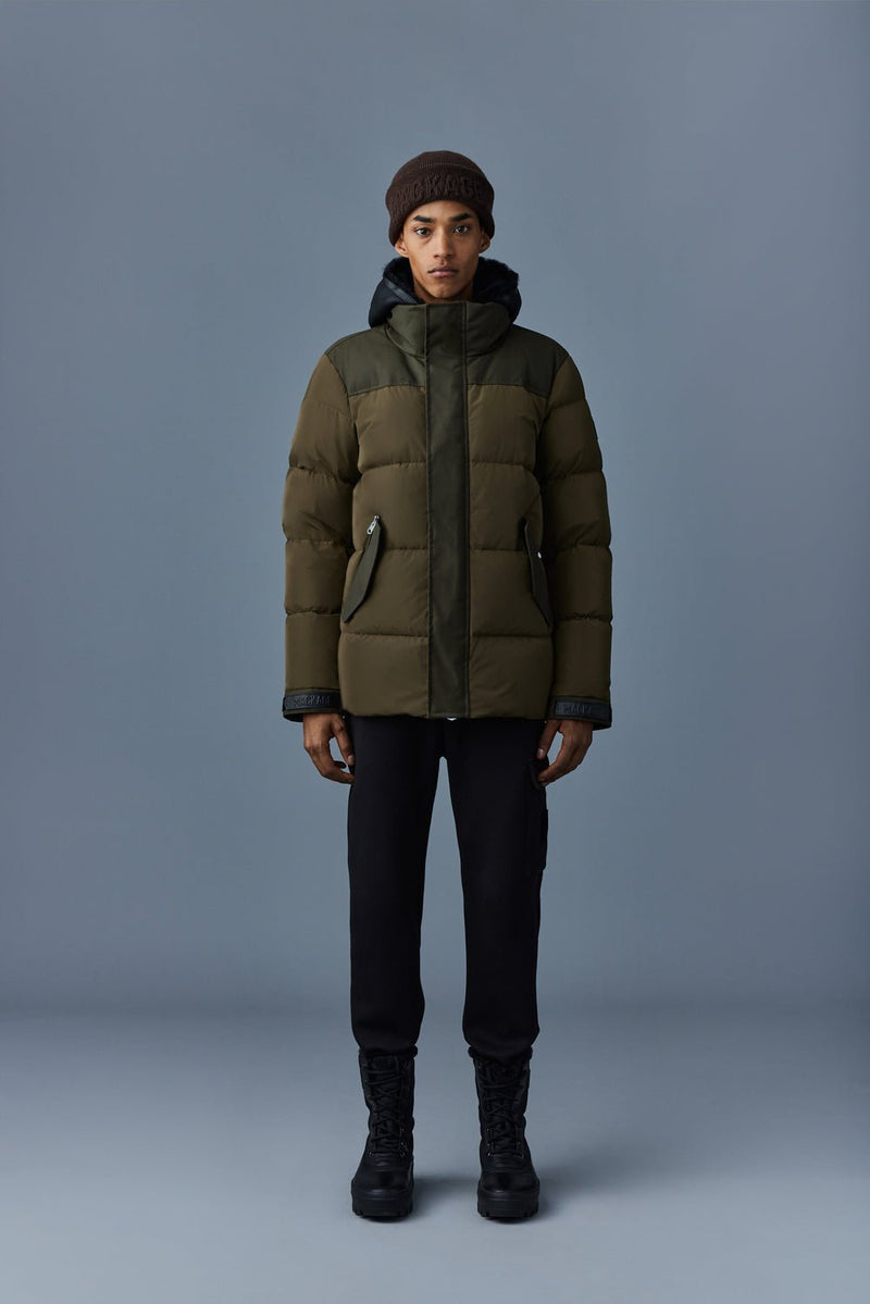 MACKAGE RILEY classic down jacket with removable shearling bib VENTE FINALE