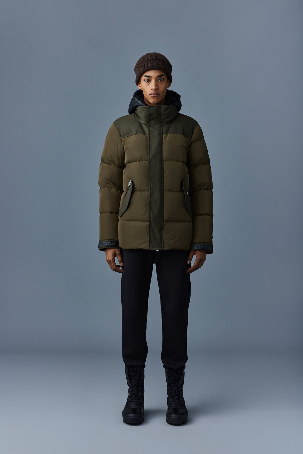 MACKAGE RILEY - down jacket with removable shearling bib - Boutique Bubbles