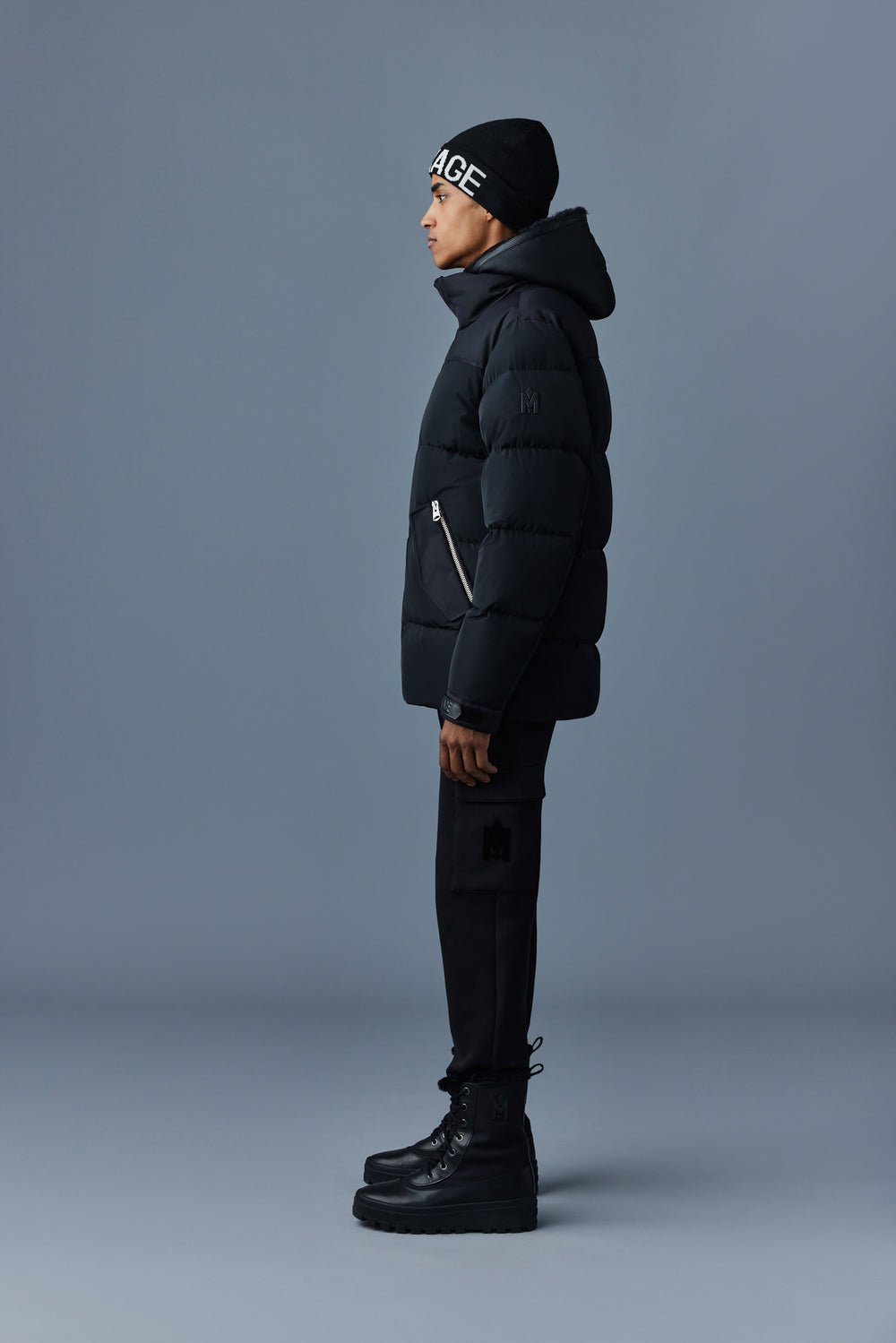 MACKAGE RILEY - down jacket with removable shearling bib - Boutique Bubbles